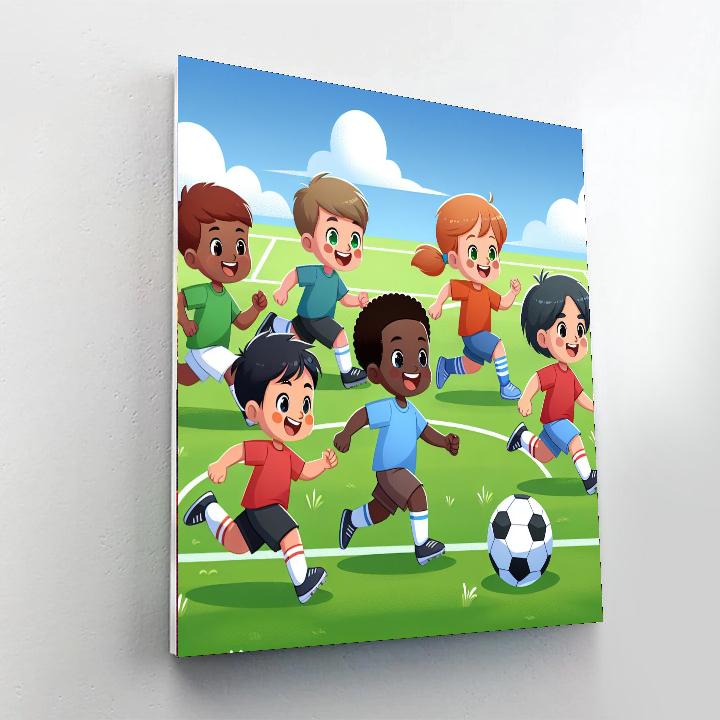 Sporty Soccer Game Paint By Number