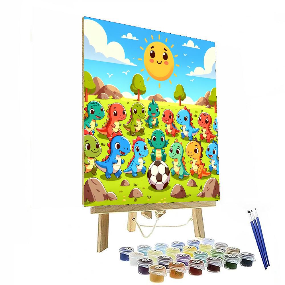 Super Cool Dinosaurs Paint By Numbers Art