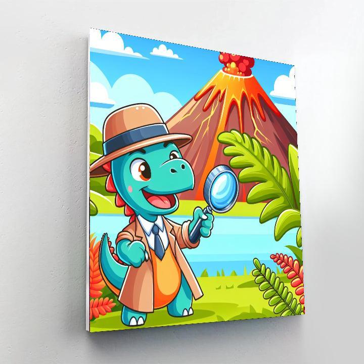 Dino Detective Agency Painting Number Kit