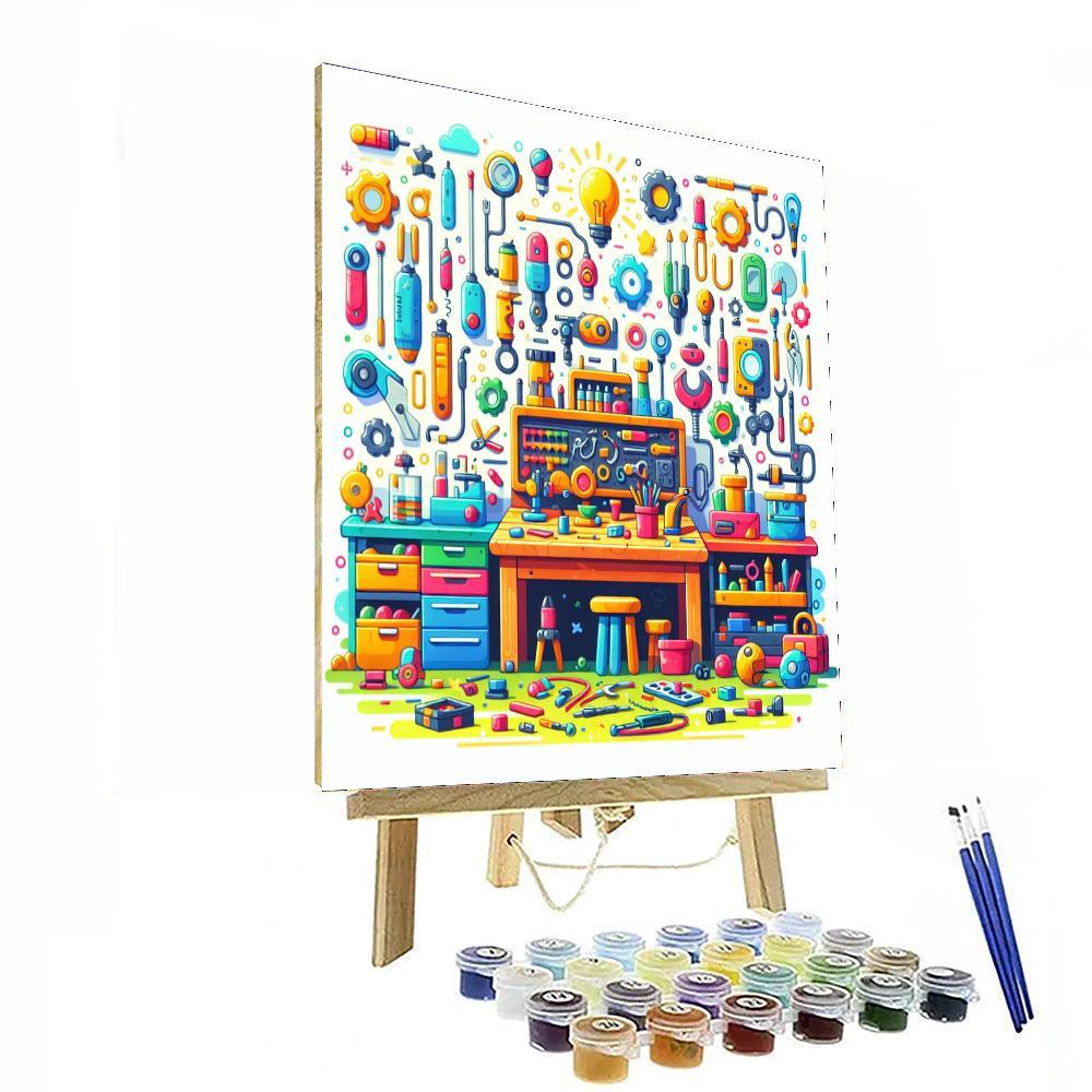 Inventor's Workshop Paint By Numbers Art