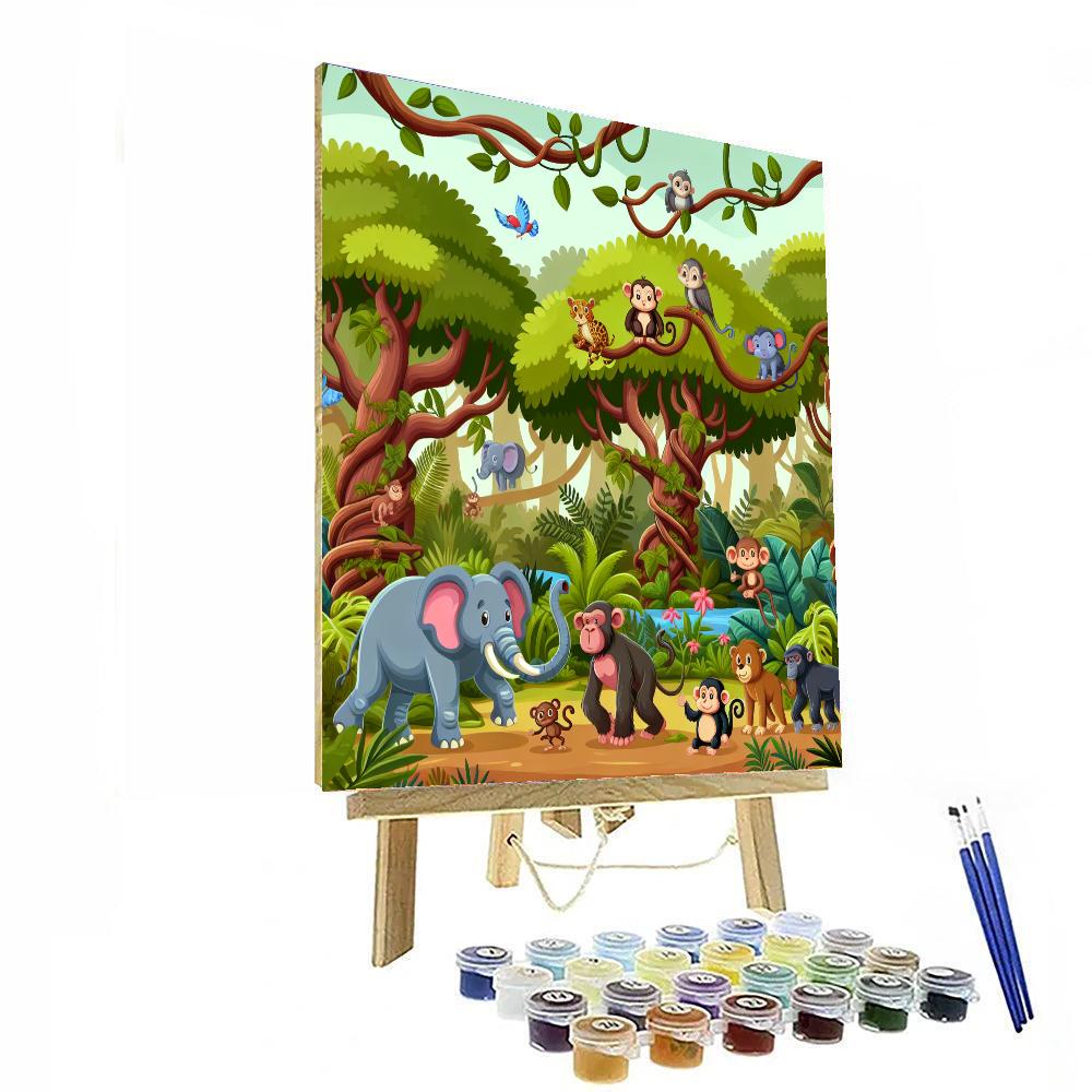 Jungle Safari Puzzle Numbered Painting Kits