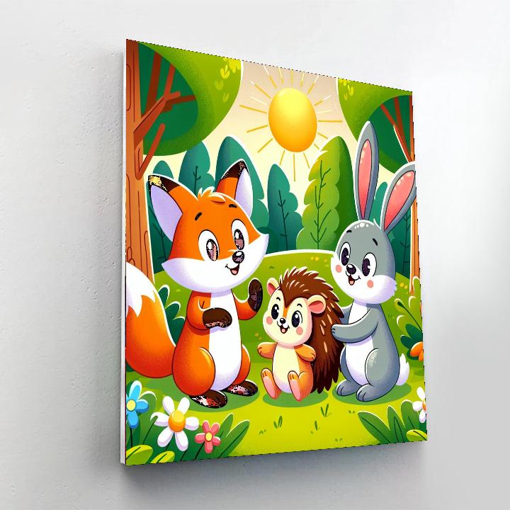 Wonderland Animals Painting Number Kit