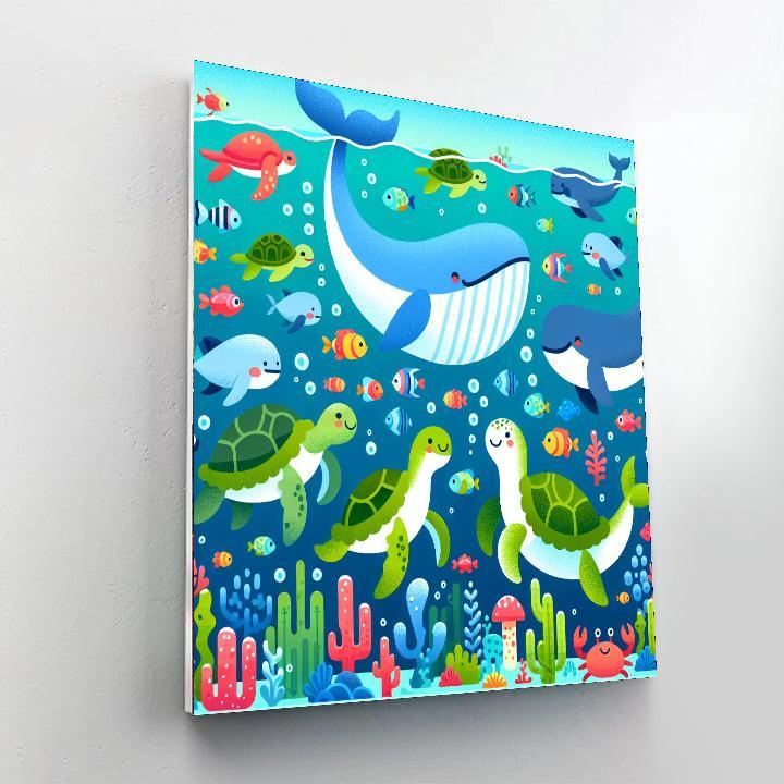 Friendly Ocean Giants Paint By Color
