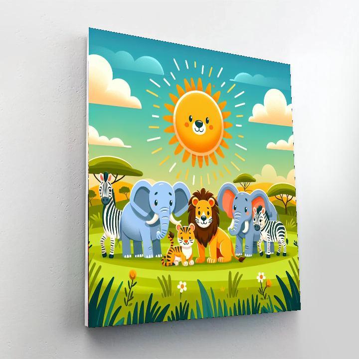 Sunny Safari Sights Paint By Numbers