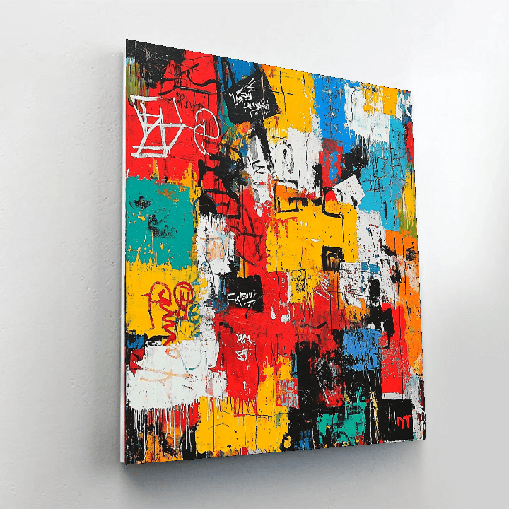Jean-Michel Basquiat Inspired Eclectic Vibes  Paint By Numbers Kits