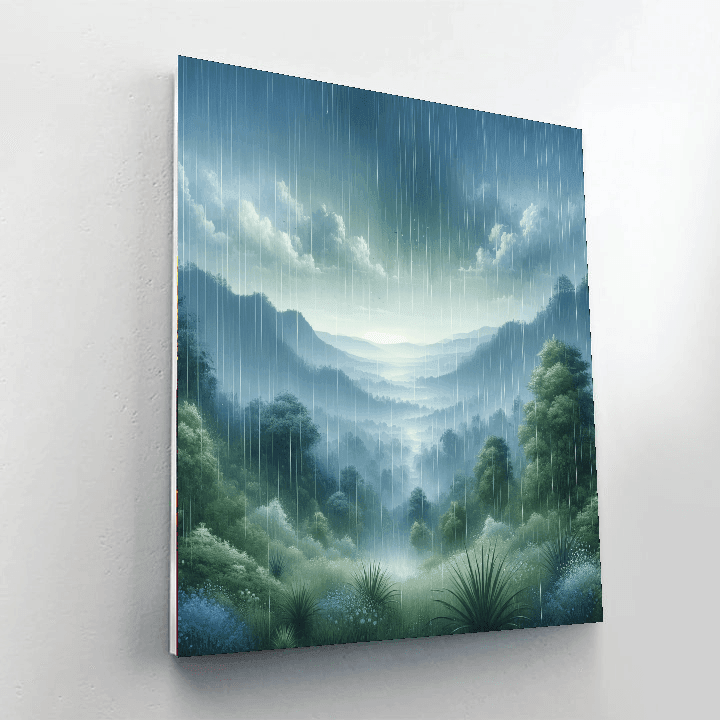 Gentle Rainy Day Paint By Color