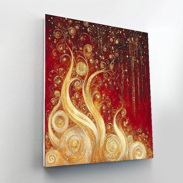 Gustav Klimt Inspired Gilded Reverie  Paint By Numbers Art