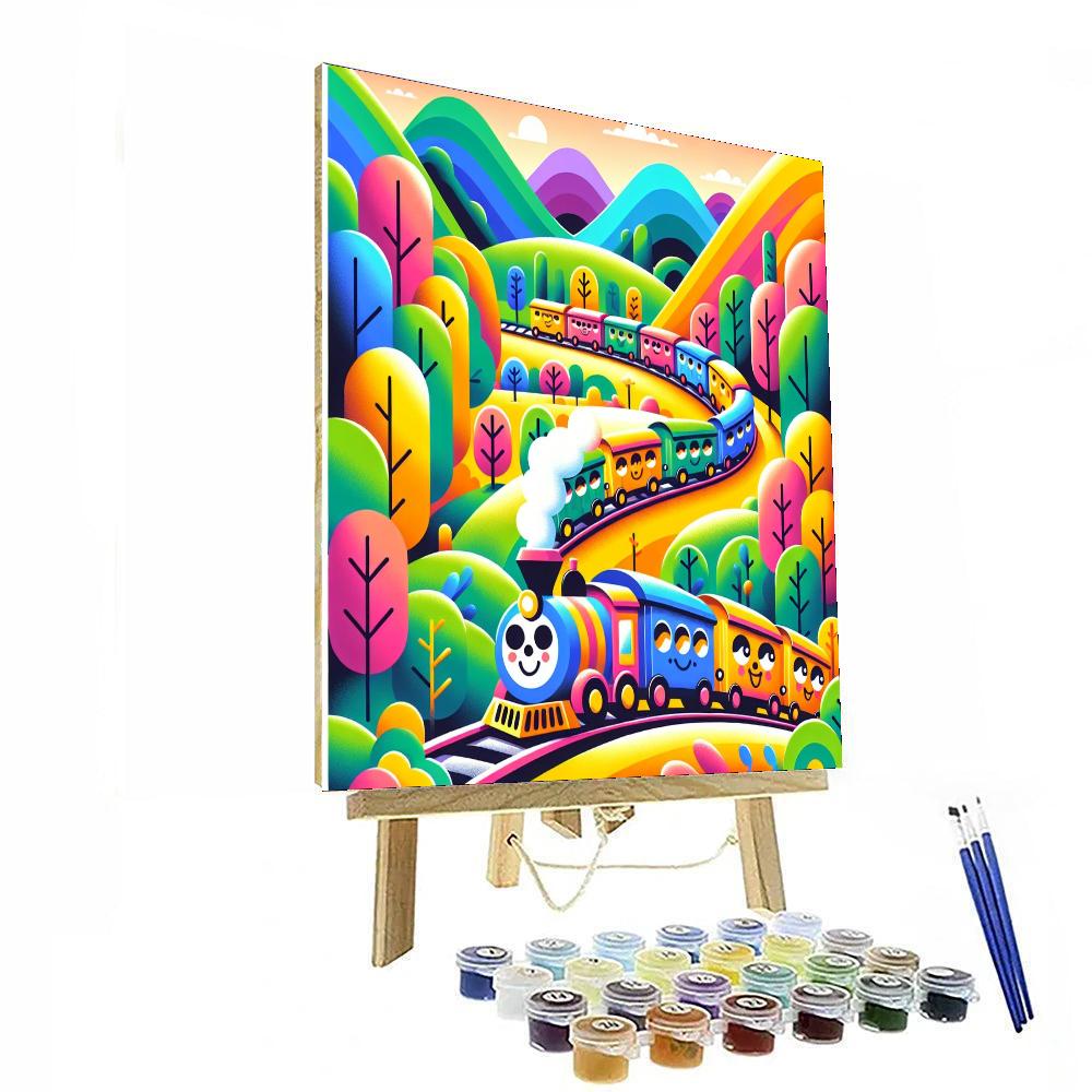 Funky Train Paint By Numbers Art