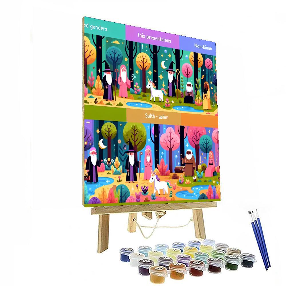 Magical Wizard Forest Paint By Number