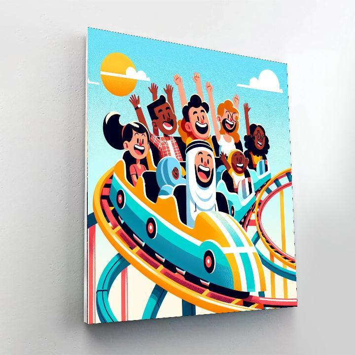 Dynamic Roller Coaster Painting By Numbers Kit