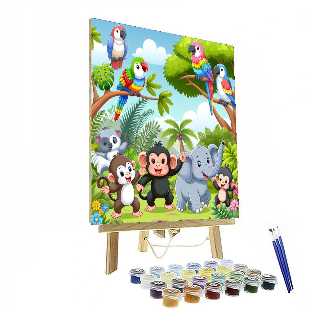 Delightful Jungle Journey Paint By Numbers Art