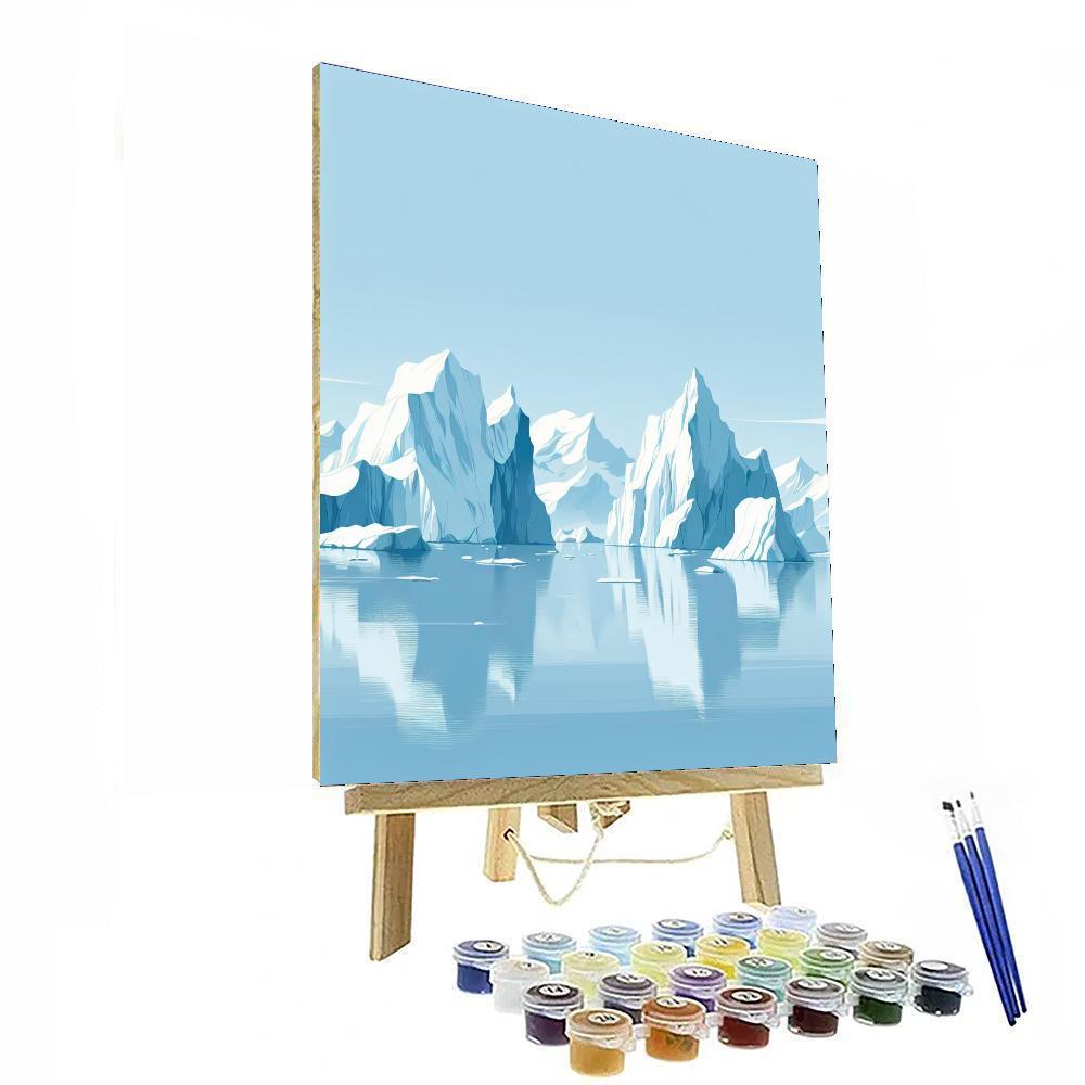 Nordic Iceberg Tranquility Painting Number Kit