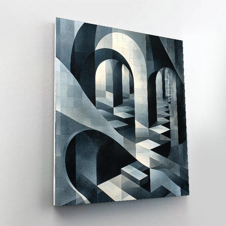 M.C. Escher Inspired Choreography Of Shapes  Paint By Numbers