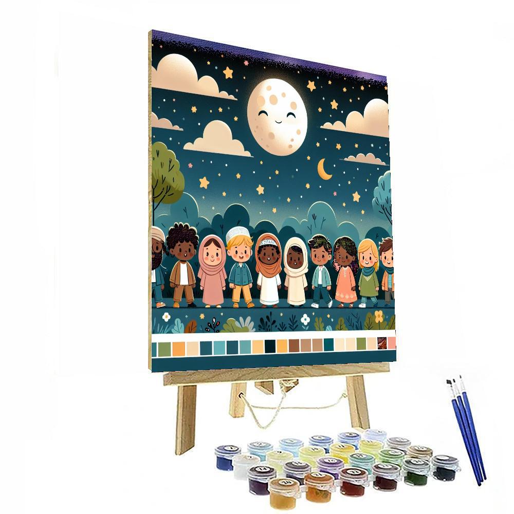 Mystical Moonlit Meander Numbered Painting Kits
