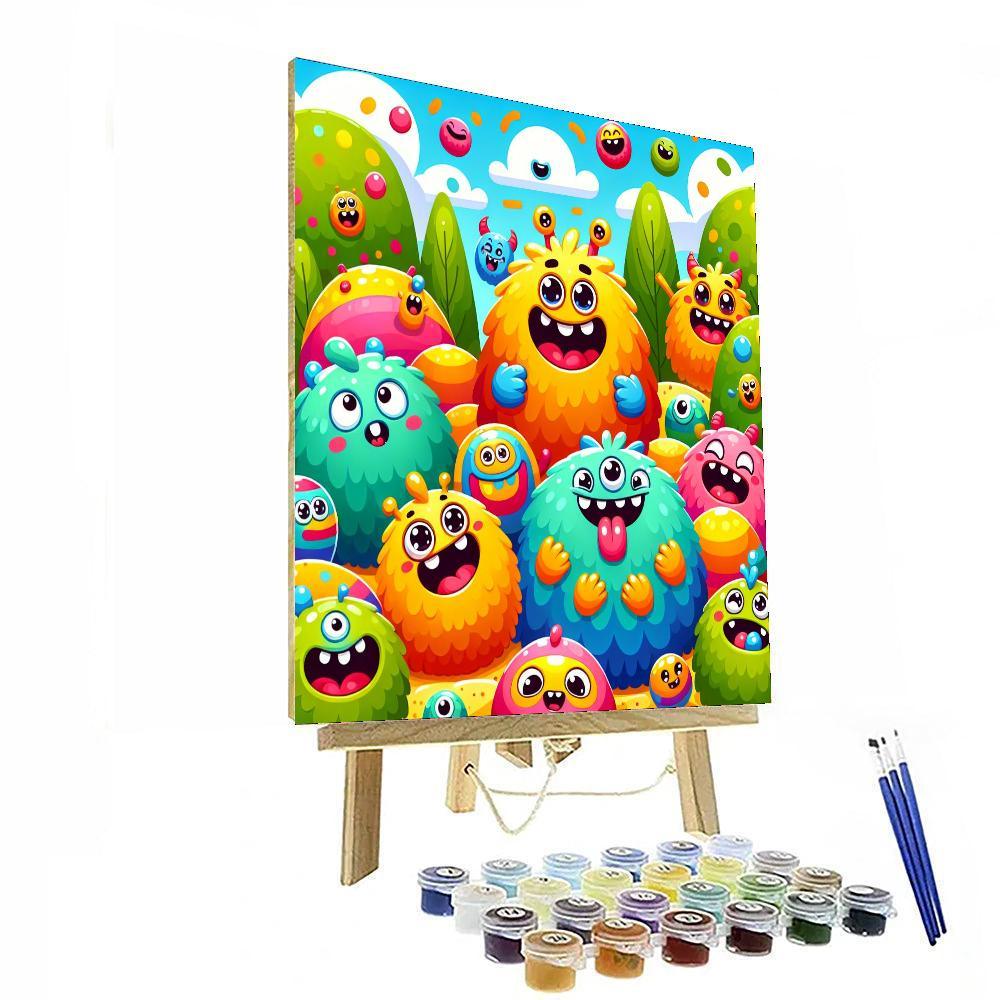 Silly Monsters Playdate Paint By Numbers