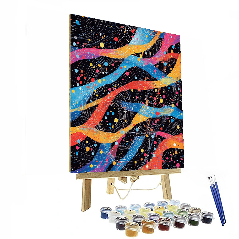 Jackson Pollock Inspired Pollock's Digital Harmony  Paint By Numbers Kits