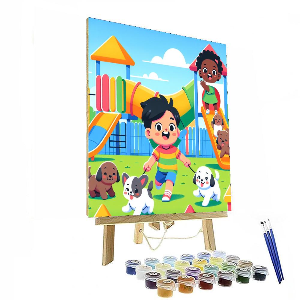 Puppy Palooza Playground Numbered Painting Kits