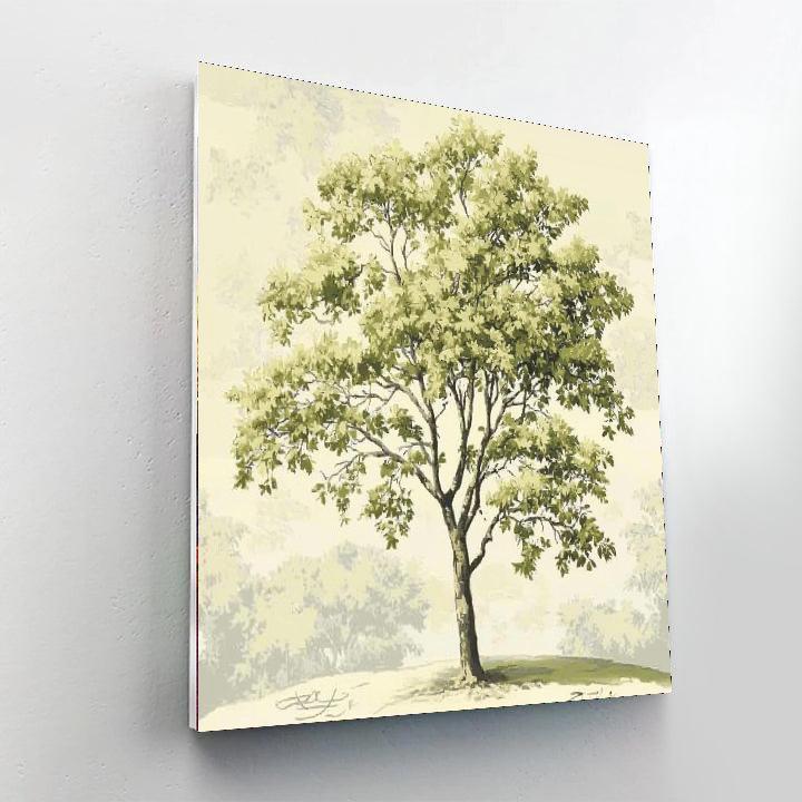 Leonardo Da Vinci Inspired Silent Trees  Number Painting