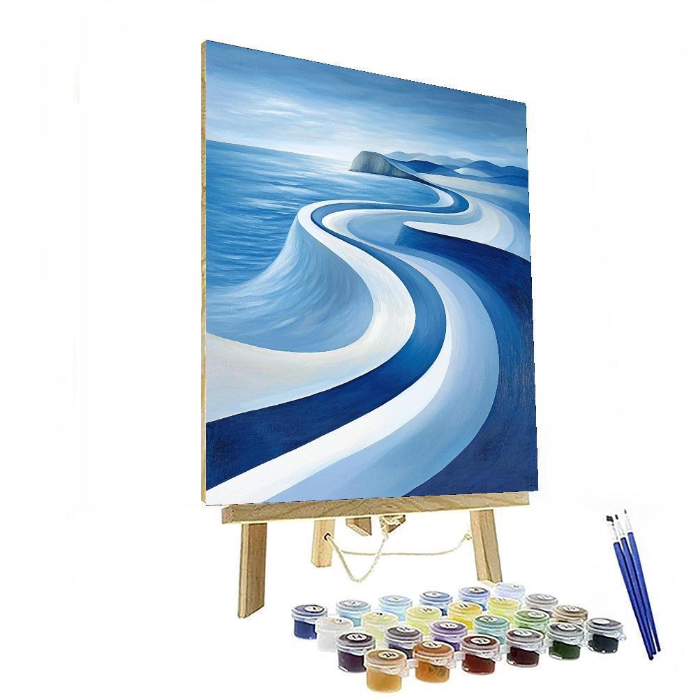 Barbara Hepworth Inspired Hepworth's Coastal Forms  DIY Paint By Numbers
