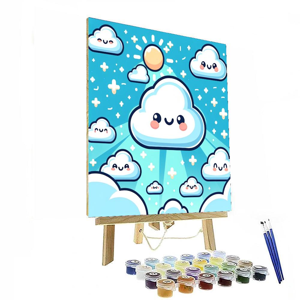 Giggling Clouds Painting Number Kit