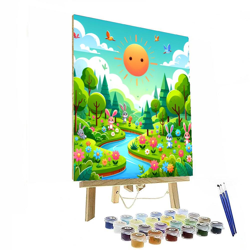 Joyful Nature Scene Numbered Painting Kits