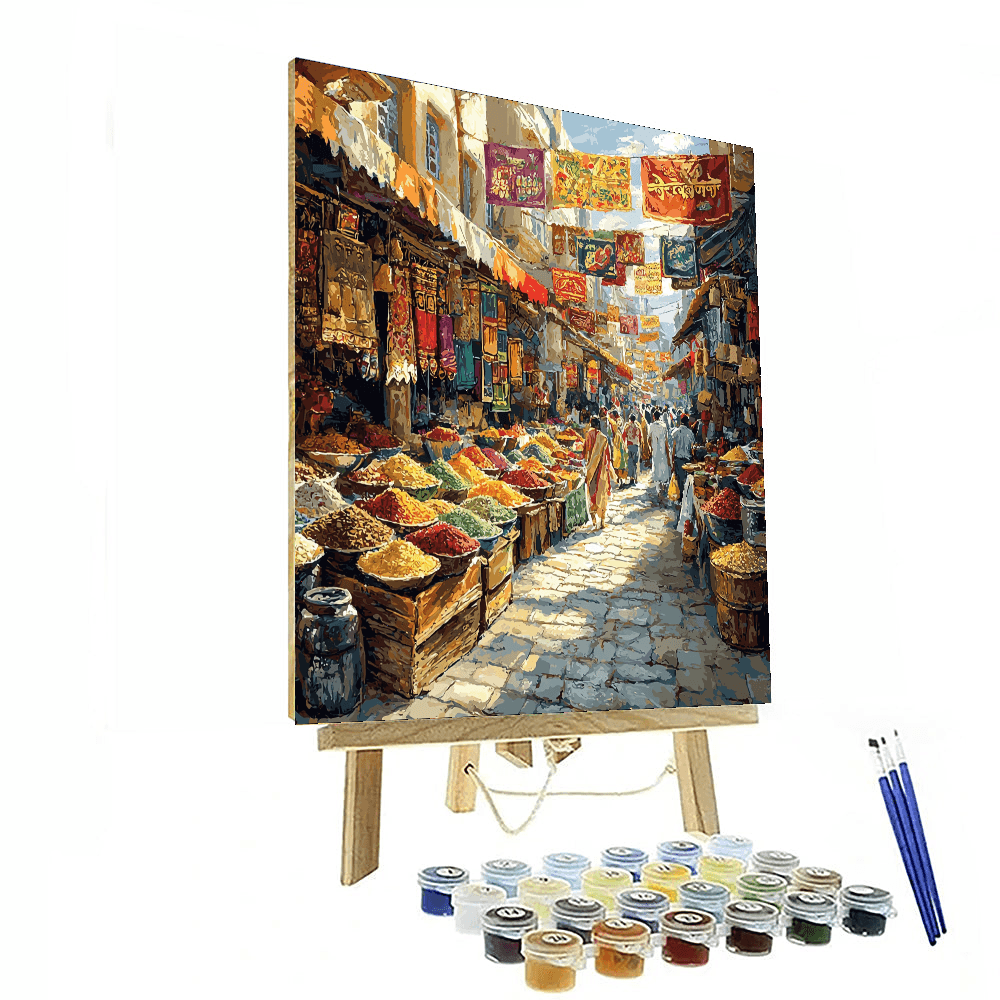 Chandni Chowk Market - Delhi Numbered Painting Kits