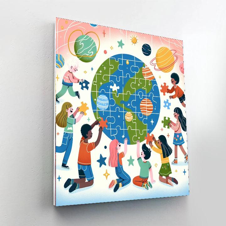 Planetary Puzzle Adventure Paint By Numbers