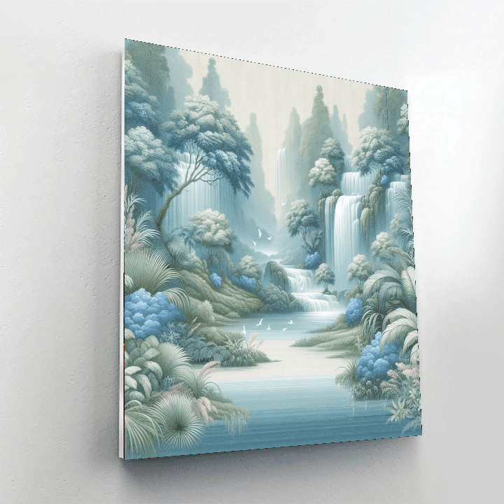 Timeless Waterfall Serenity Paint By Color