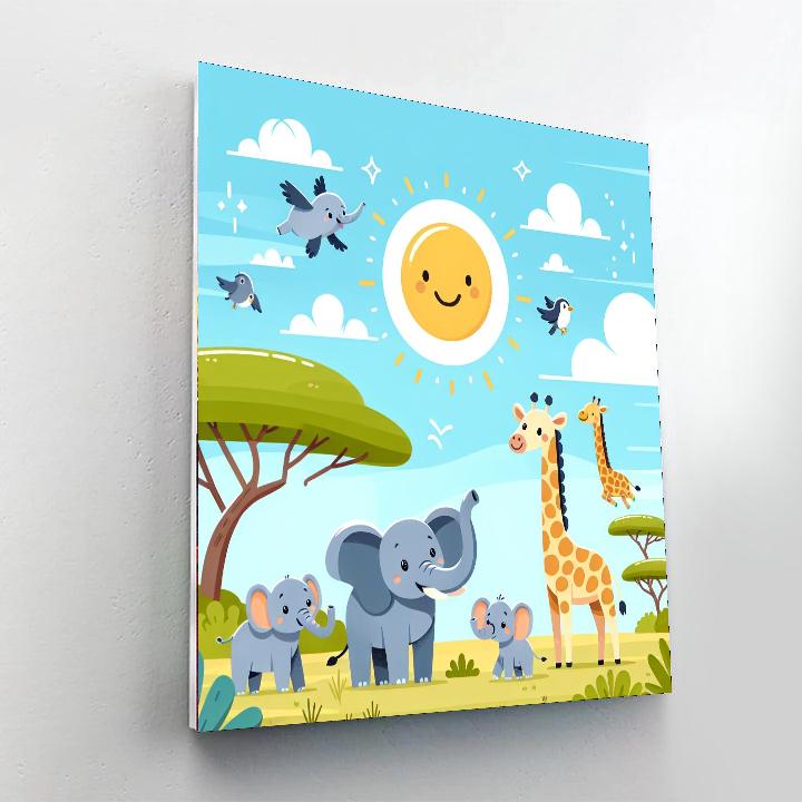 Sunshine Safari Celebration Paint By Numbers Art