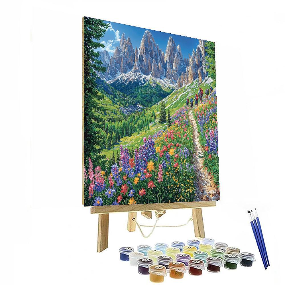 Hiking The Dolomites Numbered Painting Kits