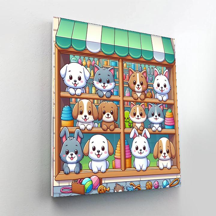 Fantastic Pet Shop Paint By Numbers Art