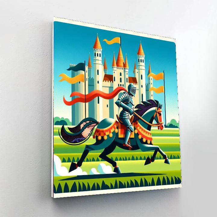 Courageous Knights Quest Paint By Numbers Art