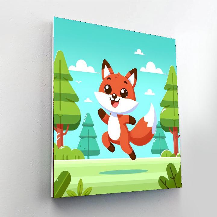 Joyful Fox's Forest Frolic Paint By Color