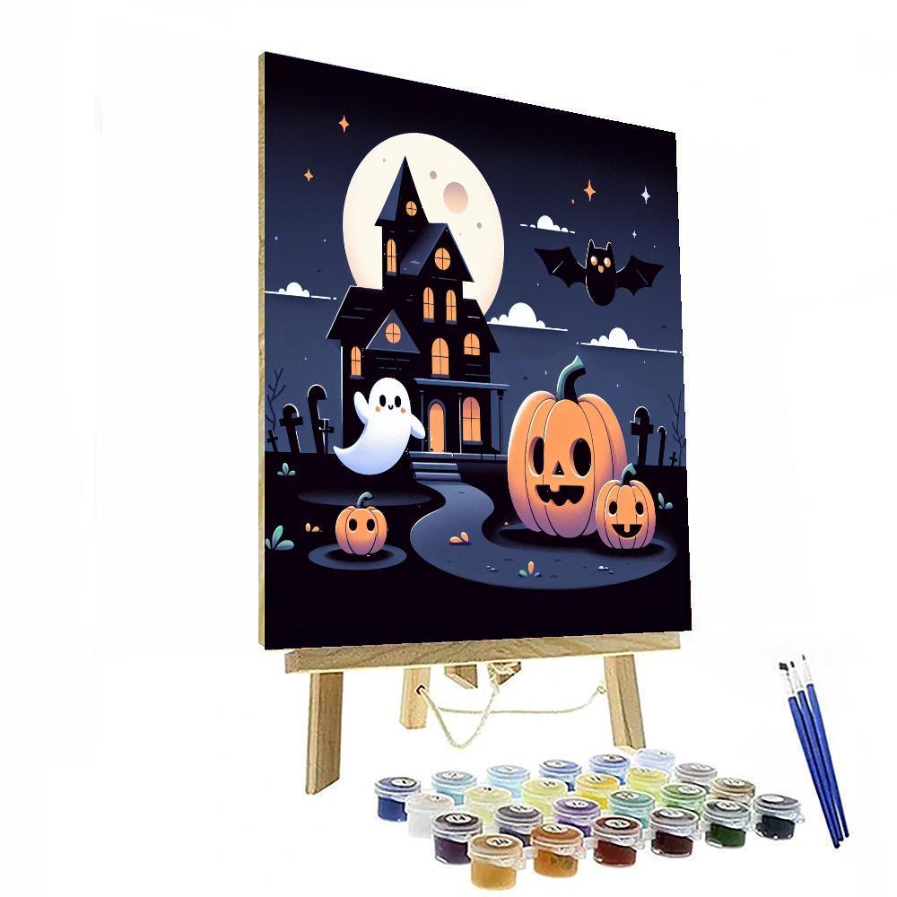 Haunted Halloween House Paint By Color