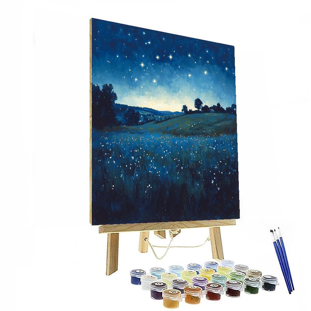 Leonardo Da Vinci Inspired Starlit Meadows  Paint By Number