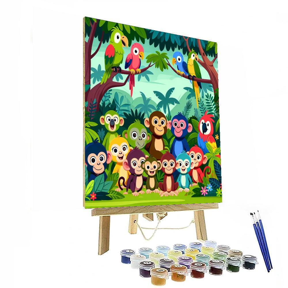 Lively Jungle Jaunt Paint By Color
