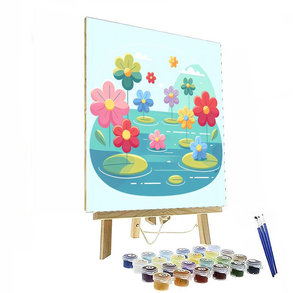 Floating Flower Festival Paint By Color