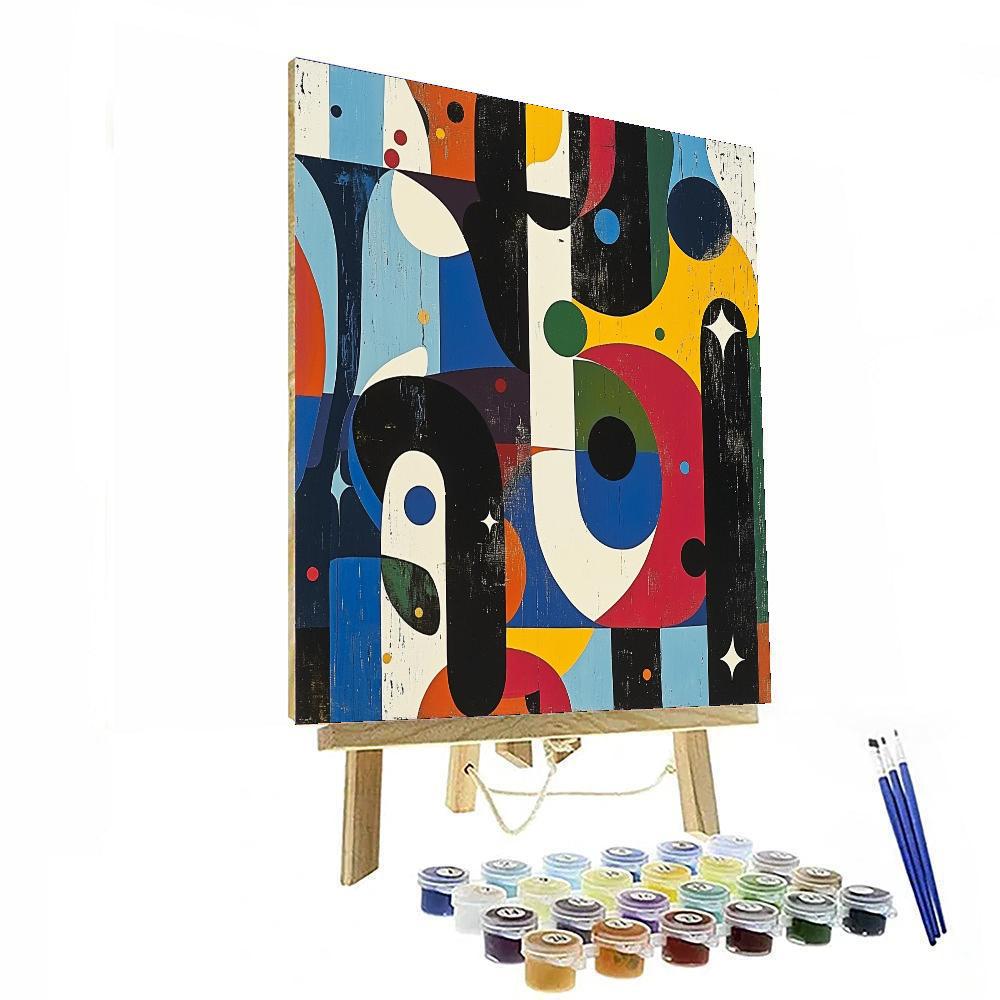 Joan Miró Inspired Curious Reflections  Number Painting