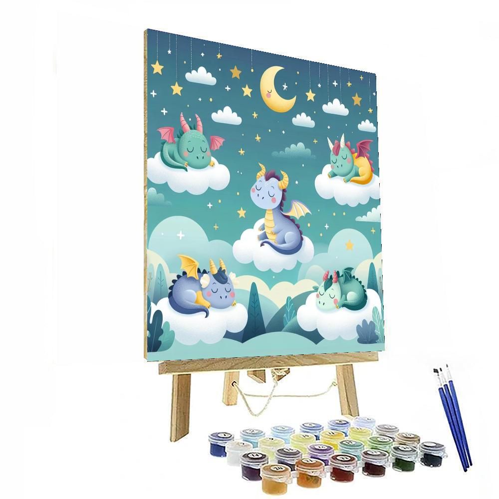 Dreamy Dragon Doze Numbered Painting Kits