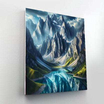 Serene Mountain View Paint By Number