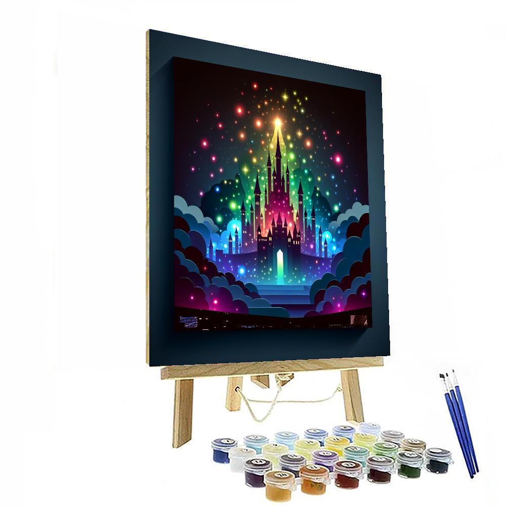 Castle Of Mystical Lights Paint By Numbers Art