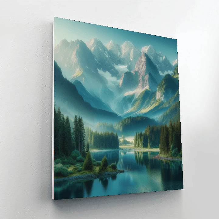 Gentle Mountain Reflections Paint By Number
