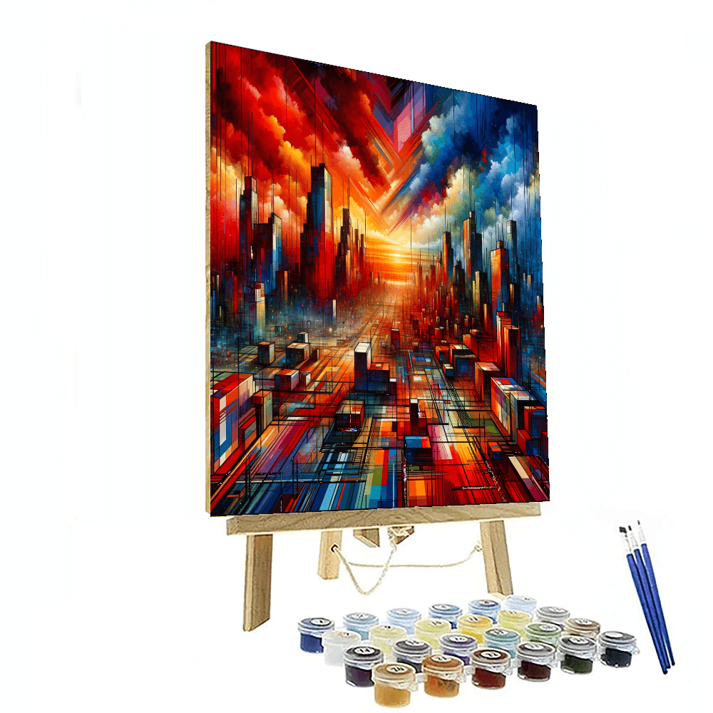Kaleidoscope Cityscape - DIY Painting By Numbers Kit – Artistry Rack