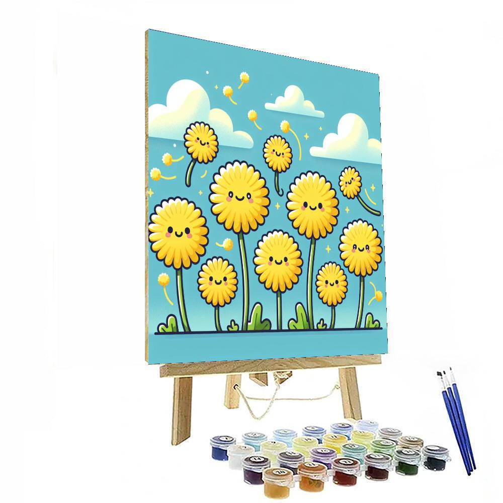 Dashing Dandelions Painting Number Kit