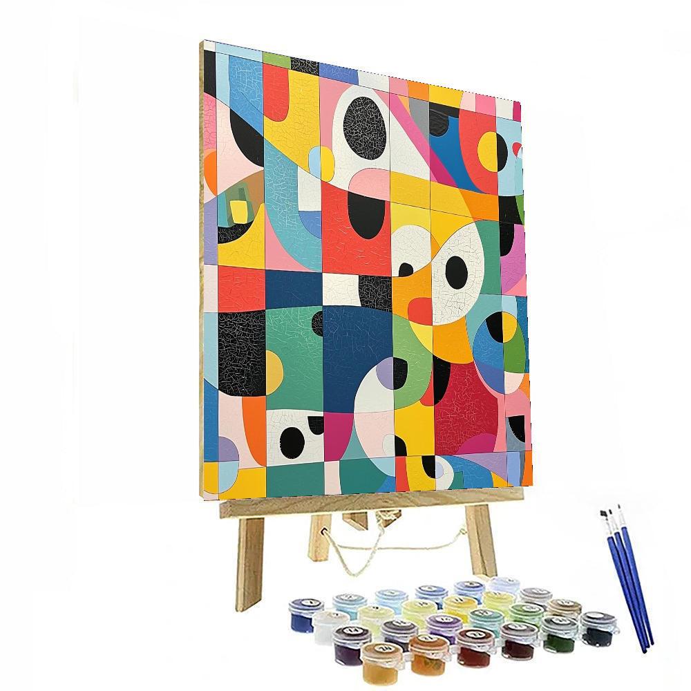 Joan Miró Inspired Playful Imagination  Number Painting