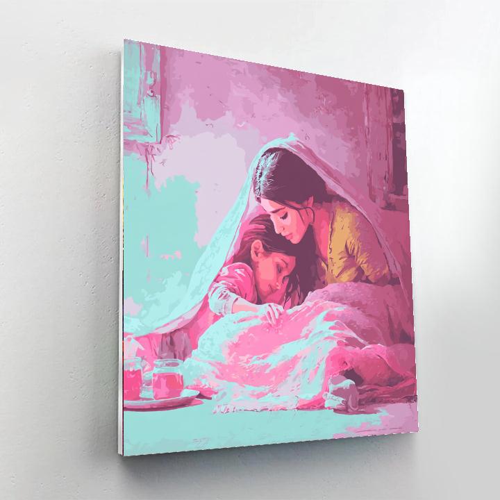 A Mother's Tender Touch Paint By Color