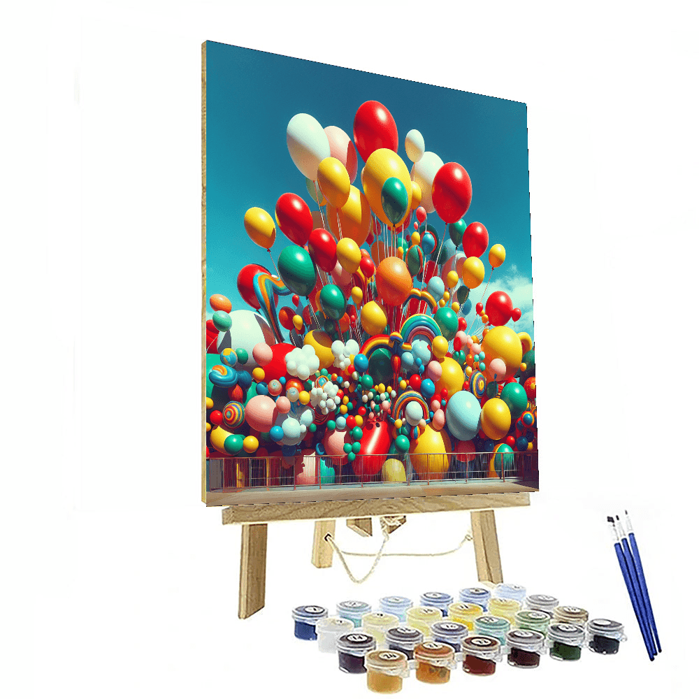 Dancing Whimsical Balloons Painting By Numbers Kit