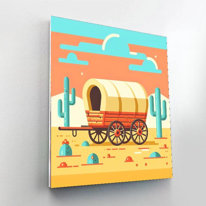 Wild West Wagon Numbered Painting Kits