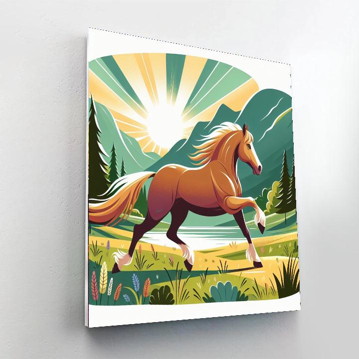 Gallant Gallop Through The Glen Number Painting