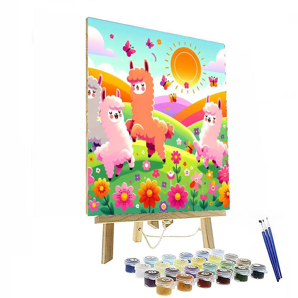 Cuddly Alpacas Painting Number Kit
